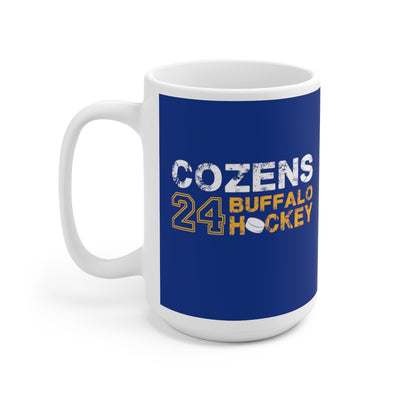 Cozens 24 Buffalo Hockey Ceramic Coffee Mug In Royal Blue, 15oz