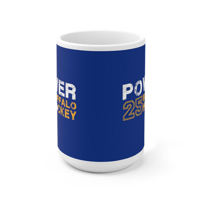 Power 25 Buffalo Hockey Ceramic Coffee Mug In Royal Blue, 15oz