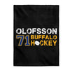 Olofsson 71 Buffalo Hockey Velveteen Plush Blanket