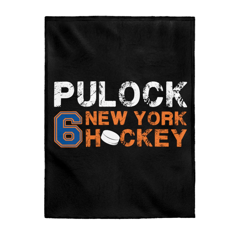 Pulock 6 New York Hockey Velveteen Plush Blanket