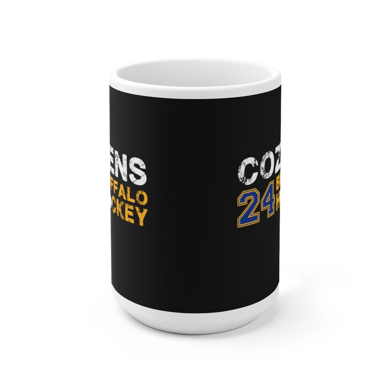 Cozens 24 Buffalo Hockey Ceramic Coffee Mug In Black, 15oz