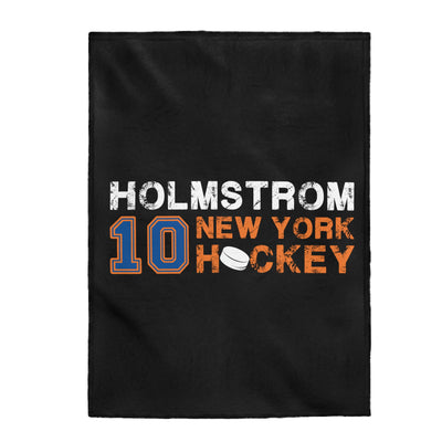 Holmstrom 10 New York Hockey Velveteen Plush Blanket