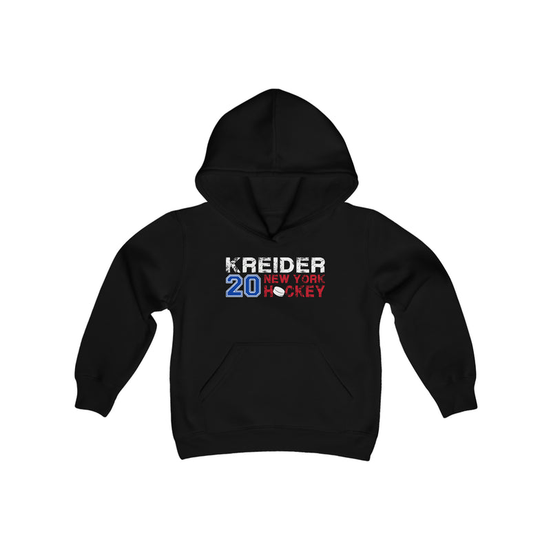 Kreider 20 New York Hockey Youth Hooded Sweatshirt