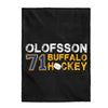 Olofsson 71 Buffalo Hockey Velveteen Plush Blanket