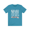 "Never Underestimate A Girl With Hockey Stick" Unisex Jersey Tee