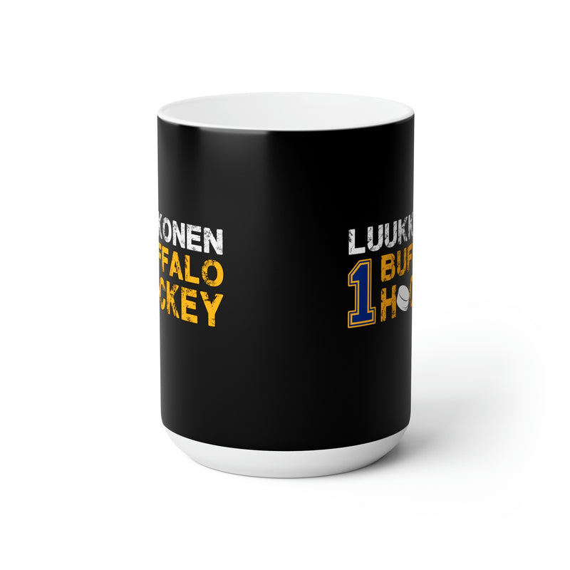 Luukkonen 1 Buffalo Hockey Ceramic Coffee Mug In Black, 15oz