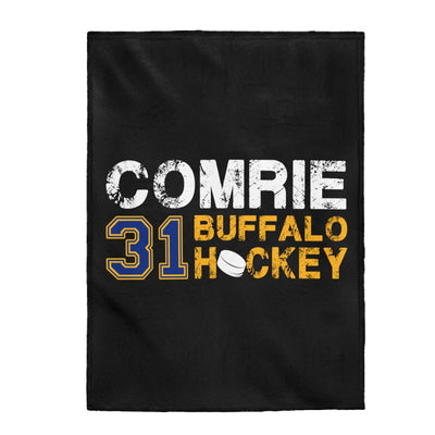 Comrie 31 Buffalo Hockey Velveteen Plush Blanket