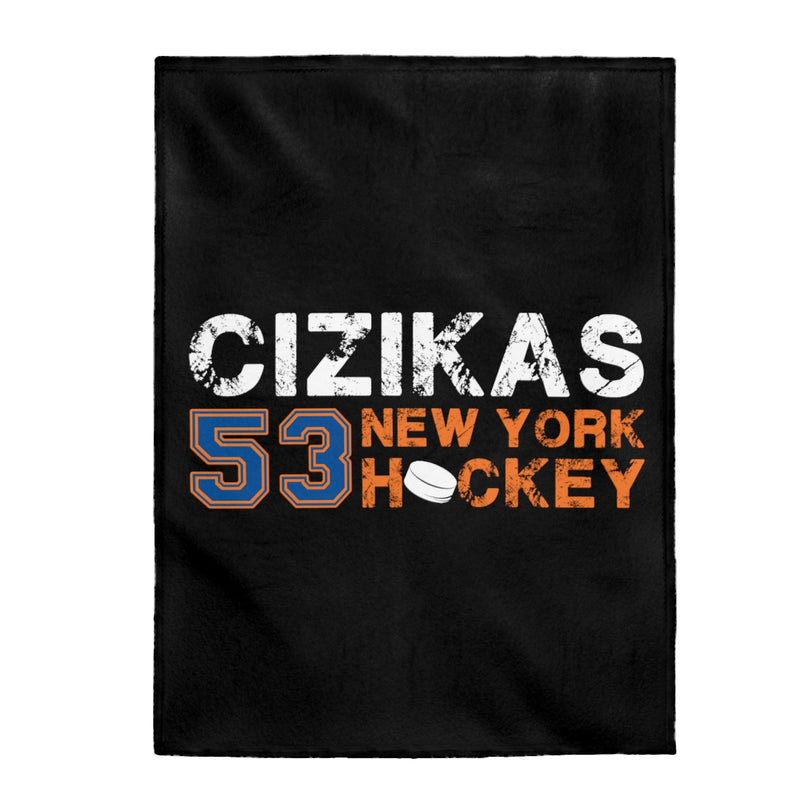 Cizikas 53 New York Hockey Velveteen Plush Blanket