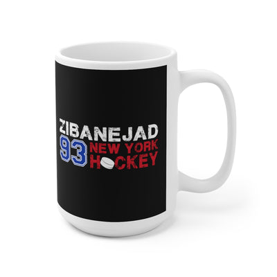 Zibanejad 93 New York Hockey Ceramic Coffee Mug In Black, 15oz