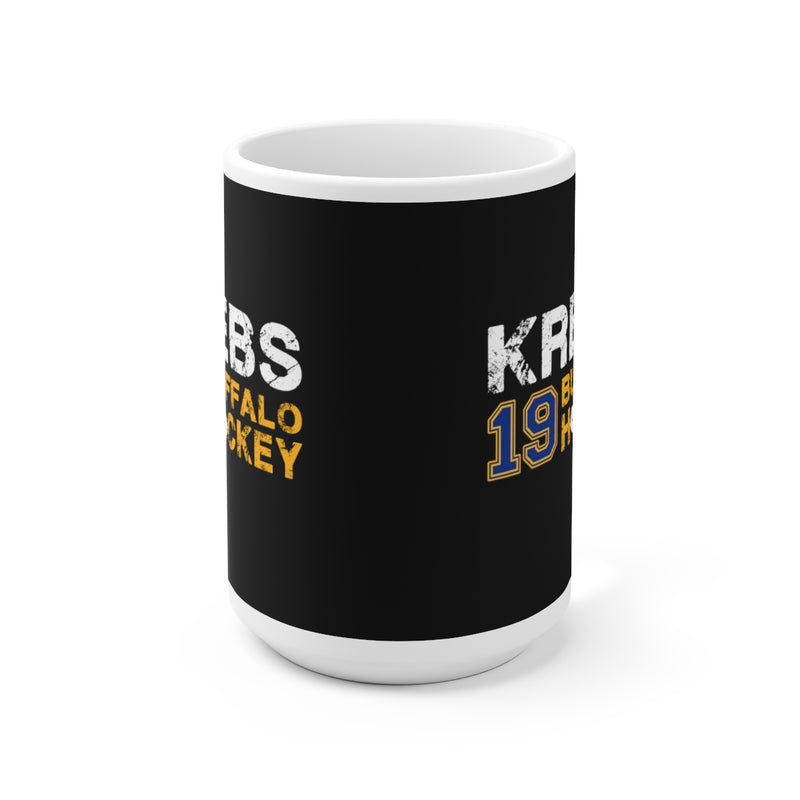 Krebs 19 Buffalo Hockey Ceramic Coffee Mug In Black, 15oz