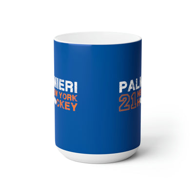 Palmieri 21 New York Hockey Ceramic Coffee Mug In Blue, 15oz