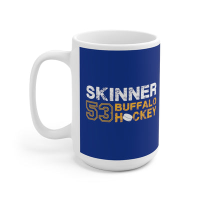 Skinner 53 Buffalo Hockey Ceramic Coffee Mug In Royal Blue, 15oz