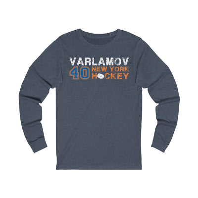 Varlamov 40 New York Hockey Unisex Jersey Long Sleeve Shirt