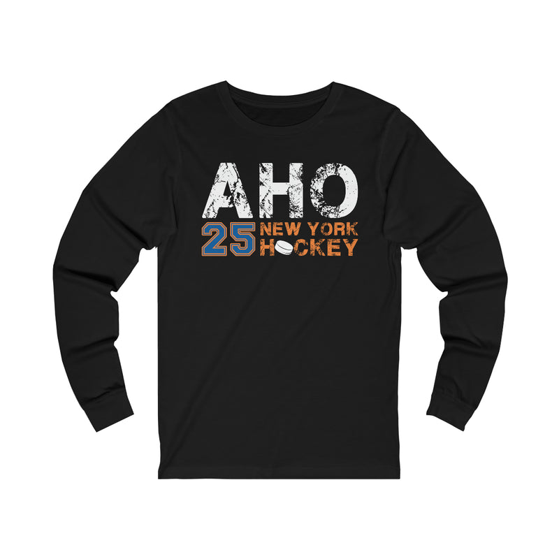 Aho 25 New York Hockey Unisex Jersey Long Sleeve Shirt