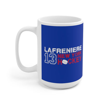 Lafreniere 13 New York Hockey Ceramic Coffee Mug In Blue, 15oz