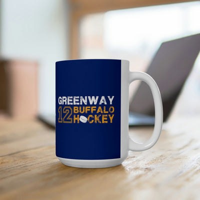 Greenway 12 Buffalo Hockey Ceramic Coffee Mug In Royal Blue, 15oz