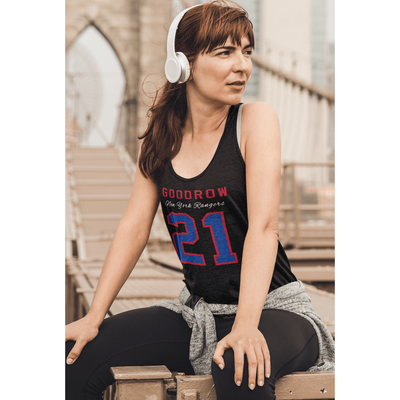 Goodrow 21 New York Rangers Women's Tri-Blend Racerback Tank Top