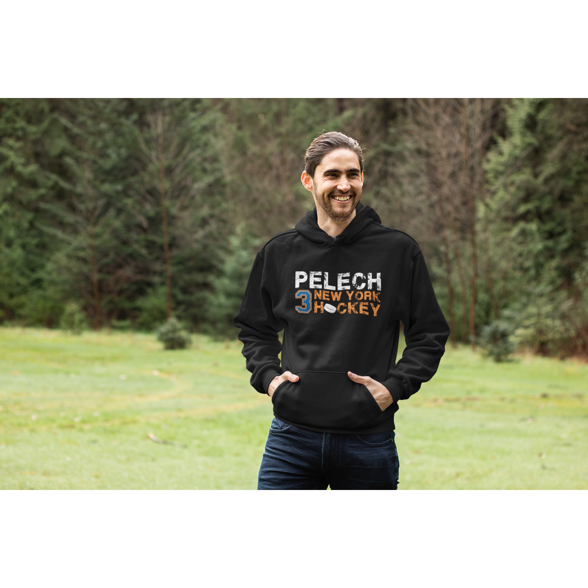 Pelech 3 New York Hockey Unisex Hooded Sweatshirt