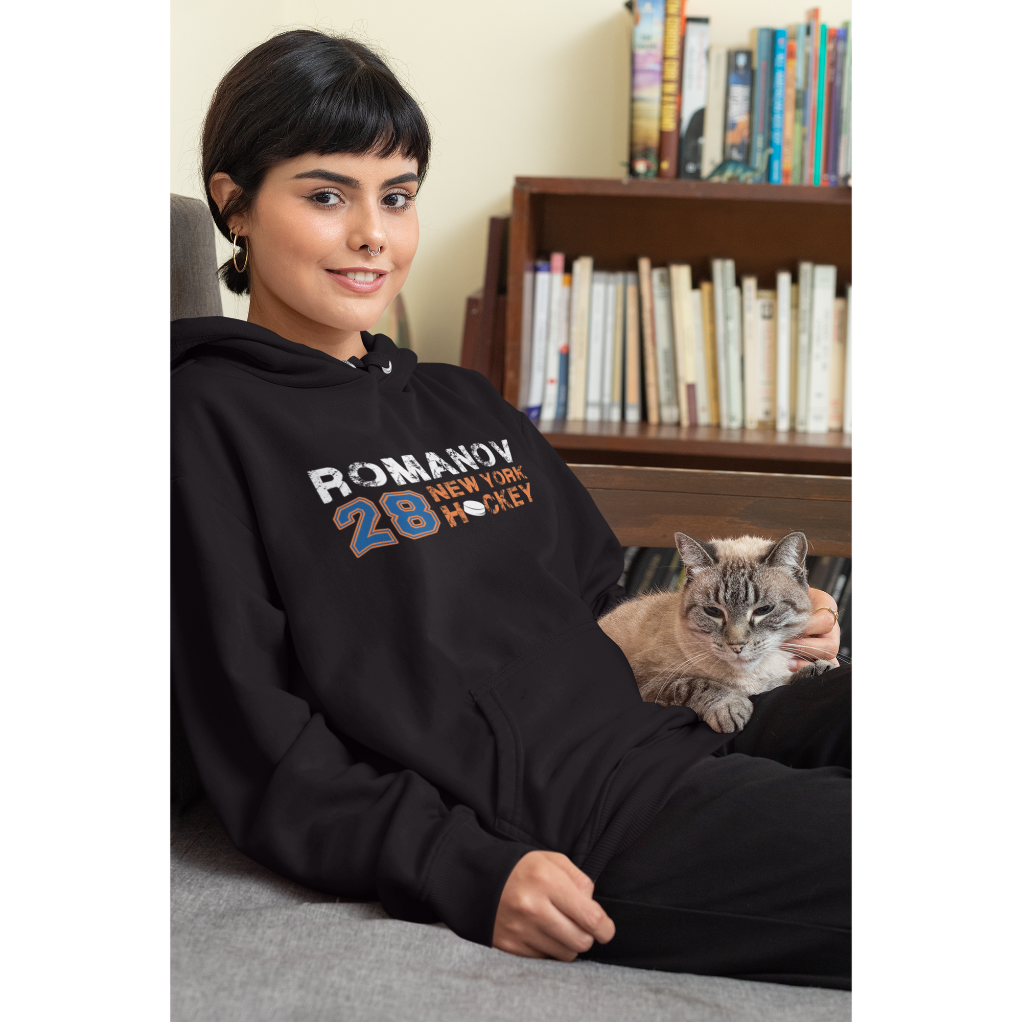 Romanov 28 New York Hockey Unisex Hooded Sweatshirt