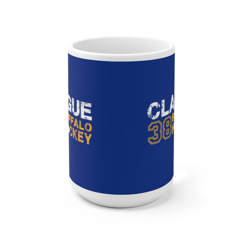 Clague 38 Buffalo Hockey Ceramic Coffee Mug In Royal Blue, 15oz