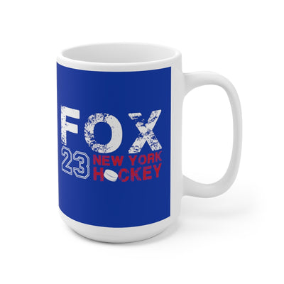 Fox 23 New York Hockey Ceramic Coffee Mug In Blue, 15oz