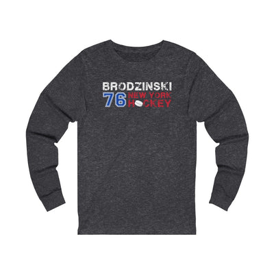 Jonny Brodzinski Shirt 76 New York Hockey Unisex Jersey Long Sleeve