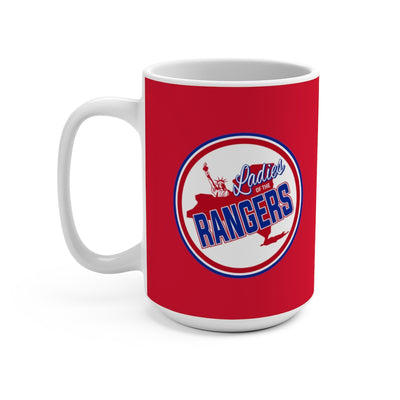 Ladies Of The Rangers Ceramic Coffee Mug, Red, 15oz