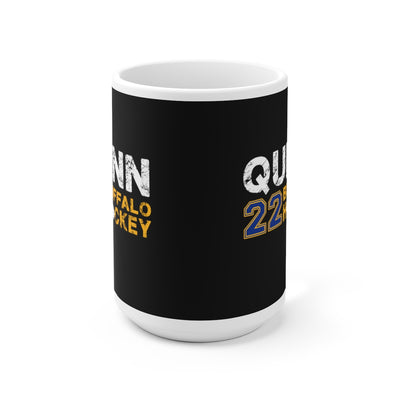 Quinn 22 Buffalo Hockey Ceramic Coffee Mug In Black, 15oz