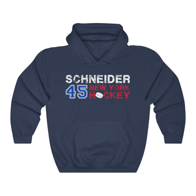 Schneider 45 New York Hockey Unisex Hooded Sweatshirt