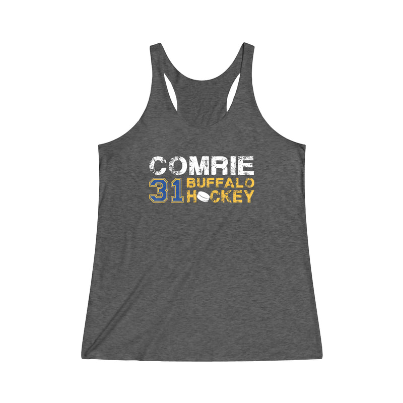 Comrie 31 Buffalo Hockey Women's Tri-Blend Racerback Tank Top