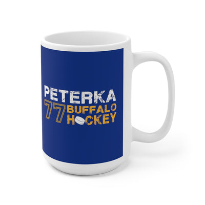 Peterka 77 Buffalo Hockey Ceramic Coffee Mug In Royal Blue, 15oz