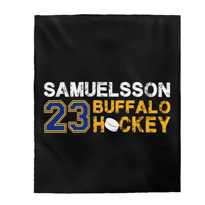 Samuelsson 23 Buffalo Hockey Velveteen Plush Blanket