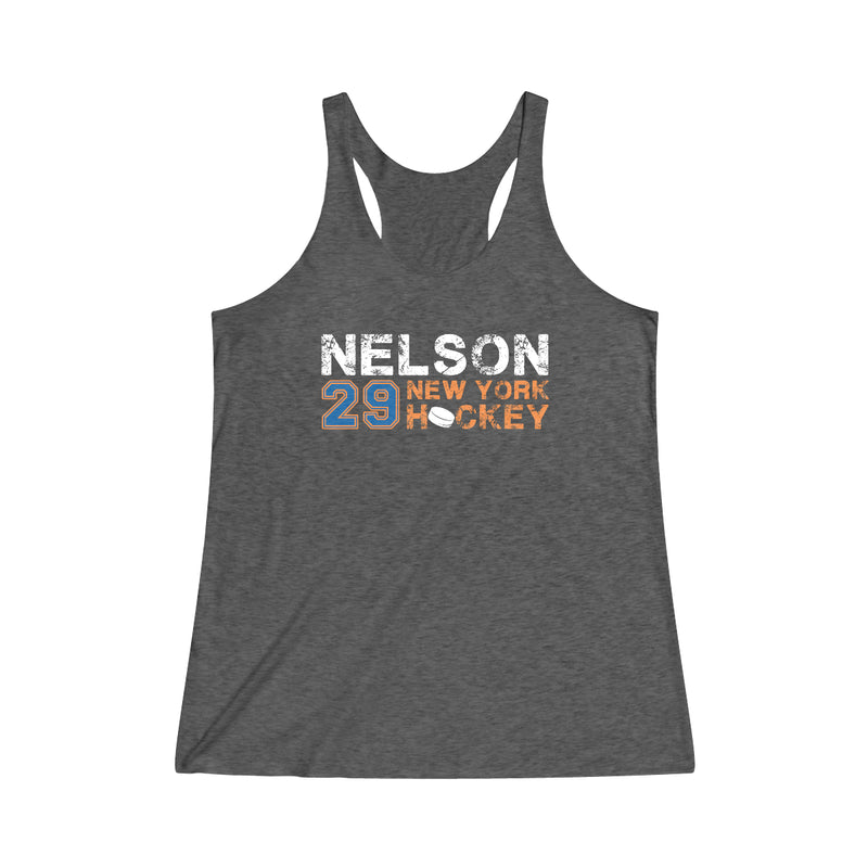 Nelson 29 New York Hockey Women's Tri-Blend Racerback Tank Top