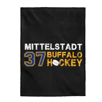 Mittelstadt 37 Buffalo Hockey Velveteen Plush Blanket