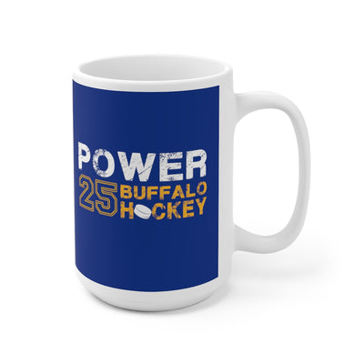 Power 25 Buffalo Hockey Ceramic Coffee Mug In Royal Blue, 15oz