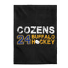 Cozens 24 Buffalo Hockey Velveteen Plush Blanket