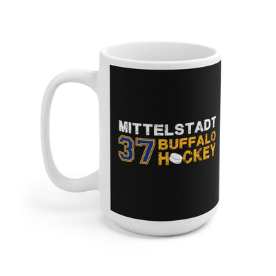 Mittelstadt 37 Buffalo Hockey Ceramic Coffee Mug In Black, 15oz