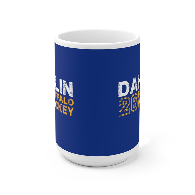 Dahlin 26 Buffalo Hockey Ceramic Coffee Mug In Royal Blue, 15oz