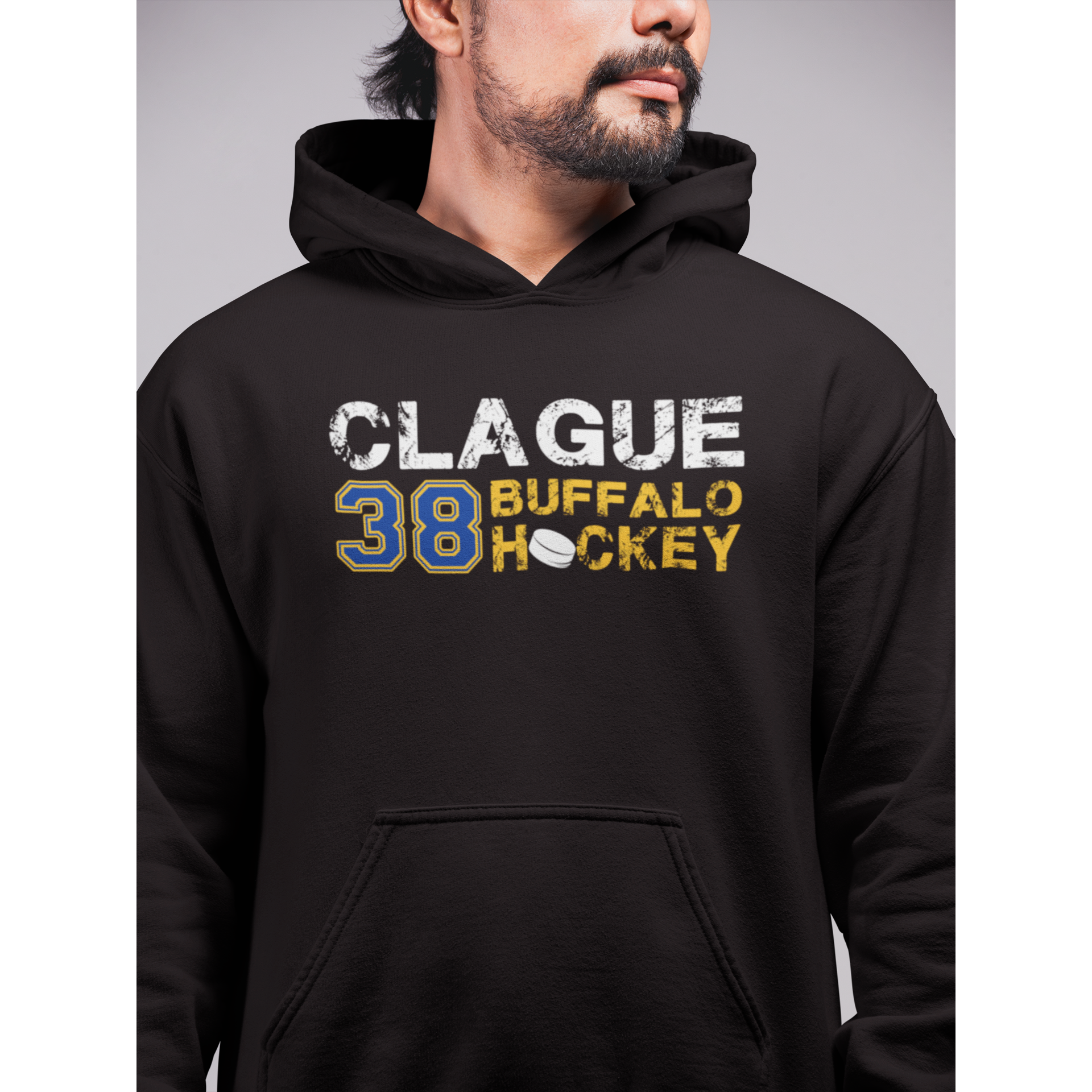 Clague 38 Buffalo Hockey Unisex Hooded Sweatshirt