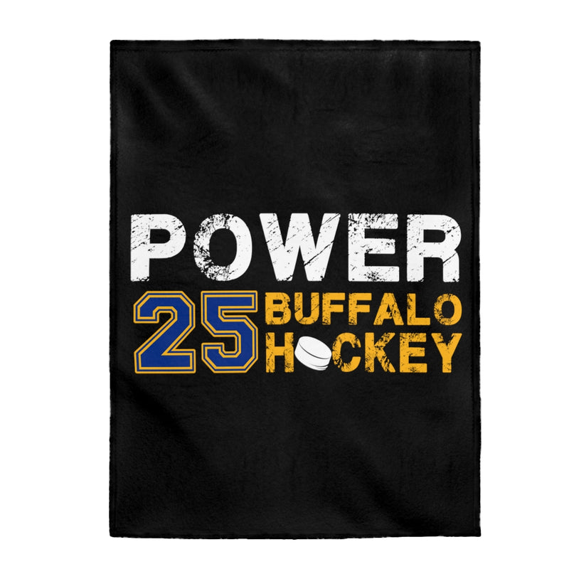 Power 25 Buffalo Hockey Velveteen Plush Blanket