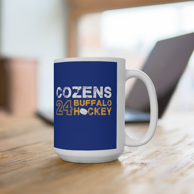 Cozens 24 Buffalo Hockey Ceramic Coffee Mug In Royal Blue, 15oz