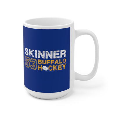 Skinner 53 Buffalo Hockey Ceramic Coffee Mug In Royal Blue, 15oz