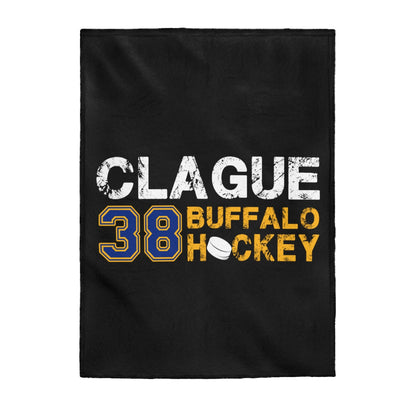 Clague 38 Buffalo Hockey Velveteen Plush Blanket