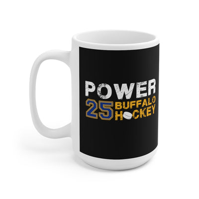 Power 25 Buffalo Hockey Ceramic Coffee Mug In Black, 15oz