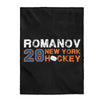 Romanov 28 New York Hockey Velveteen Plush Blanket