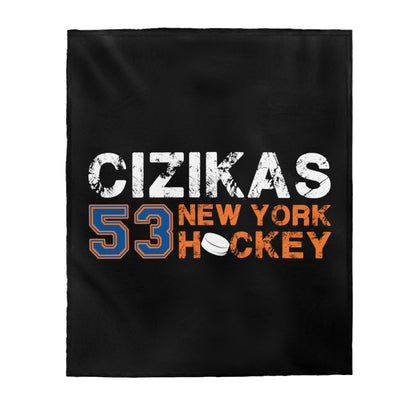 Cizikas 53 New York Hockey Velveteen Plush Blanket