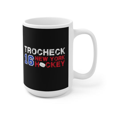 Trocheck 16 New York Hockey Ceramic Coffee Mug In Black, 15oz