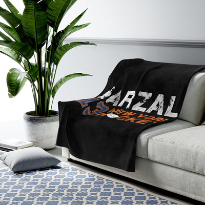 Barzal 13 New York Hockey Velveteen Plush Blanket