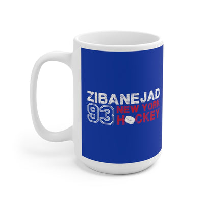 Zibanejad 93 New York Hockey Ceramic Coffee Mug In Blue, 15oz