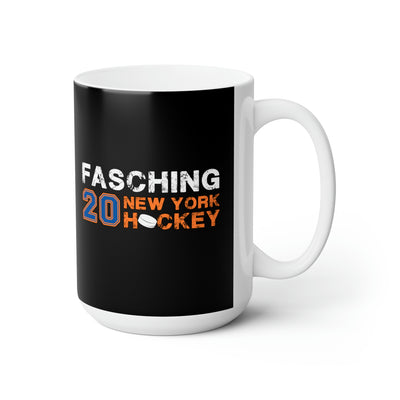 Fasching 20 New York Hockey Ceramic Coffee Mug In Black, 15oz